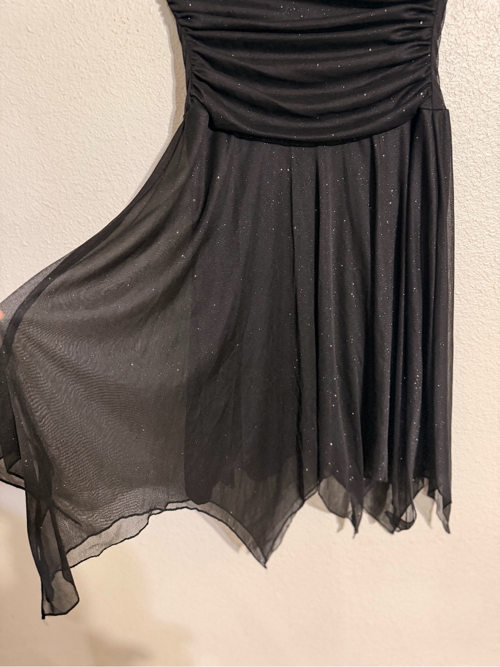 Black Y2K Halter Glitter Fairy Dress [Small] - Picture 4 of 16